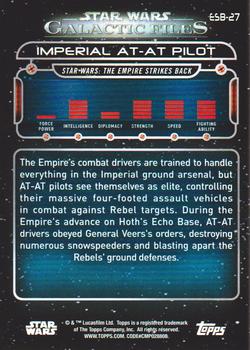 2018 Topps Star Wars: Galactic Files #ESB-27 Imperial AT-AT Pilot Back