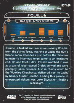 2018 Topps Star Wars: Galactic Files #ROTJ-29 J'Quille Back