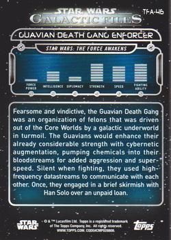 2018 Topps Star Wars: Galactic Files #TFA-46 Guavian Death Gang Enforcer Back