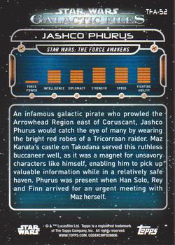 2018 Topps Star Wars: Galactic Files #TFA-52 Jashco Phurus Back