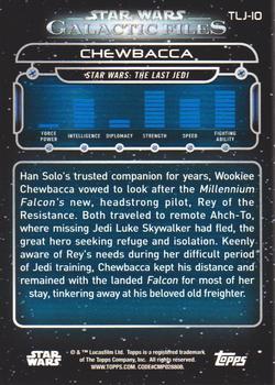2018 Topps Star Wars: Galactic Files #TLJ-10 Chewbacca Back