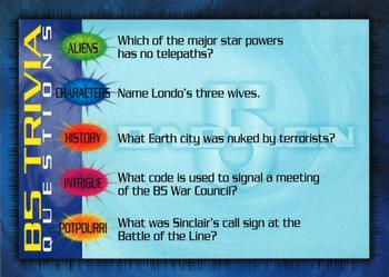 1996 SkyBox Babylon 5 - Trivia #T-13 Trivia Card 13 Front