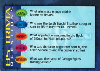 1996 SkyBox Babylon 5 - Trivia #T-22 Trivia Card 22 Front