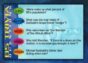 1996 SkyBox Babylon 5 - Trivia #T-43 Trivia Card 43 Front
