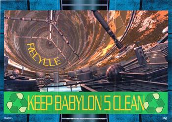 1996 SkyBox Babylon 5 - Nightwatch Posters #P2 Keep Babylon Clean Front