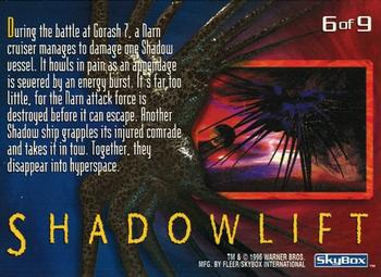 1996 SkyBox Babylon 5 - The Coming of Shadows #S6 Shadowlift Back