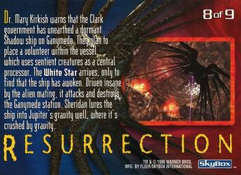 1996 SkyBox Babylon 5 - The Coming of Shadows #S8 Resurrection Back