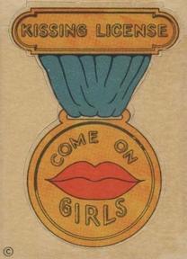 1933 National Chicle Novelty (R102) #5 Kissing License - Come on Girls Front