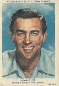 1953 A&BC Film Stars Series 1 #7 Howard Keel Front