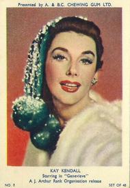 1953 A&BC Film Stars Series 1 #8 Kay Kendall Front