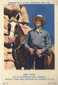 1953 A&BC Film Stars Series 1 #12 Gene Autry / Champion Front