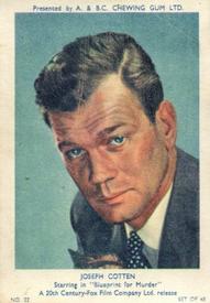 1953 A&BC Film Stars Series 1 #22 Joseph Cotten Front