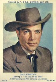 1953 A&BC Film Stars Series 1 #36 Dale Robertson Front