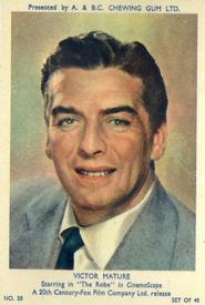 1953 A&BC Film Stars Series 1 #38 Victor Mature Front