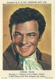 1953 A&BC Film Stars Series 1 #40 Cornel Wilde Front