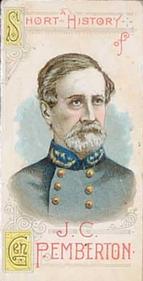 1889 W. Duke, Sons & Co. Histories of Generals (N78) #NNO John C. Pemberton Front