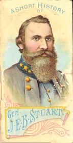 1889 W. Duke, Sons & Co. Histories of Generals (N78) #NNO J.E.B. Stuart Front