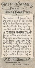 1889 Duke's Cigarettes Postage Stamps (N85) #NNO Letters For The Front Back