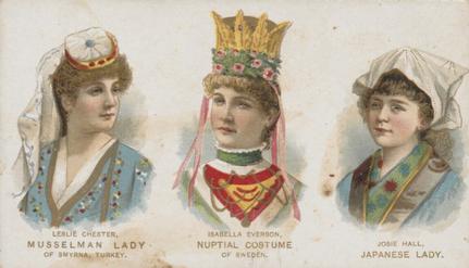 1889 Duke's Actors and Actresses (N94) #NNO Leslie Chester / Isabella Everson / Josie Hall Front