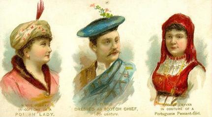 1889 Duke's Actors and Actresses (N94) #NNO Minnie Conway / George Tearle / Georgie Cayvan Front