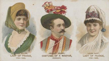 1889 Duke's Actors and Actresses (N94) #NNO Agnes Miller / Herbert Kelsey / Laura Burt Front