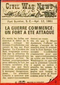 1965 A&BC Civil War News (French) #3 La Guerre Eclate Back