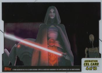 2008 Topps Star Wars: The Clone Wars - Animation Cels #4 The March of Asaji Ventress Back