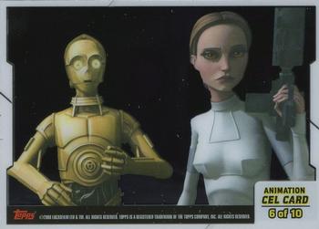 2008 Topps Star Wars: The Clone Wars - Animation Cels #6 Heroes for the Republic Back