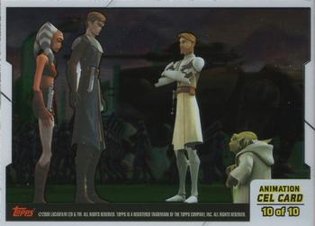 2008 Topps Star Wars: The Clone Wars - Animation Cels #10 Meeting with the Masters Back