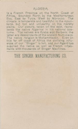 1892 Singer Sewing Costumes of All Nations (H639) #NNO Algeria Back