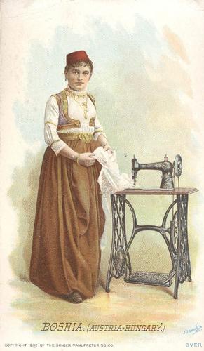 1892 Singer Sewing Costumes of All Nations (H639) #NNO Bosnia (Austria-Hungary) Front