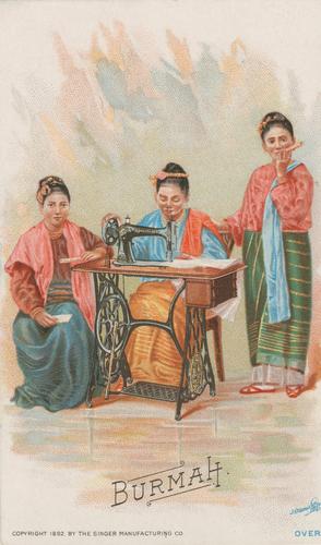1892 Singer Sewing Costumes of All Nations (H639) #NNO Burmah Front