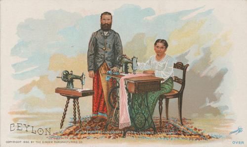 1892 Singer Sewing Costumes of All Nations (H639) #NNO Ceylon Front