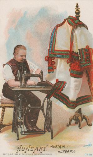 1892 Singer Sewing Costumes of All Nations (H639) #NNO Hungary  (Austria-Hungary) Front