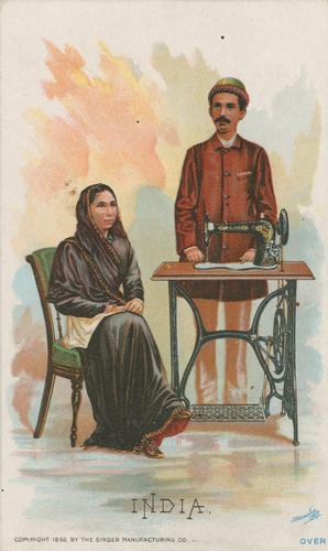 1892 Singer Sewing Costumes of All Nations (H639) #NNO India Front