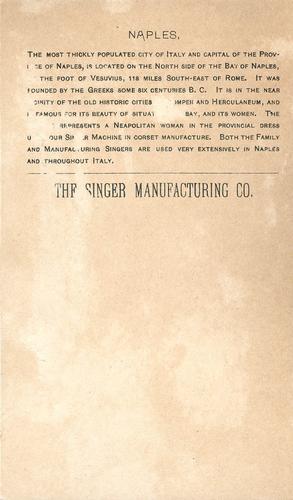 1892 Singer Sewing Costumes of All Nations (H639) #NNO Neapolitan 
