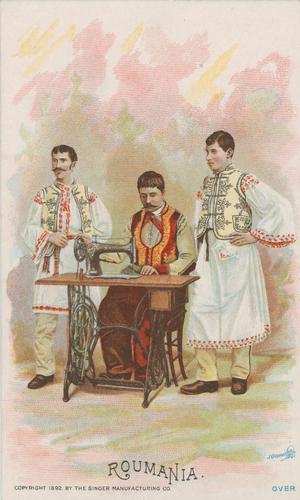 1892 Singer Sewing Costumes of All Nations (H639) #NNO Roumania Front
