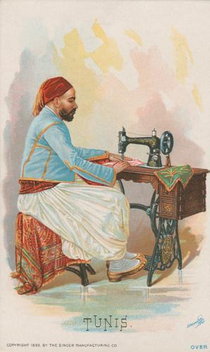 1892 Singer Sewing Costumes of All Nations (H639) #NNO Tunis Front