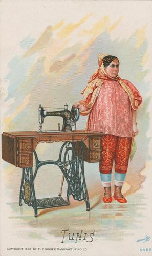 1892 Singer Sewing Costumes of All Nations (H639) #NNO Tunis Front