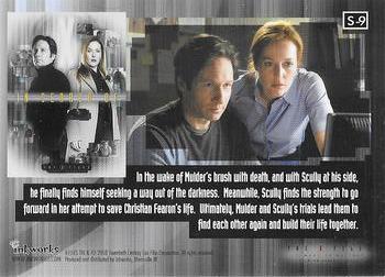 2008 Inkworks X-Files I Want to Believe - In Search Of #S-9 In the wake of Mulder's brush with death Back