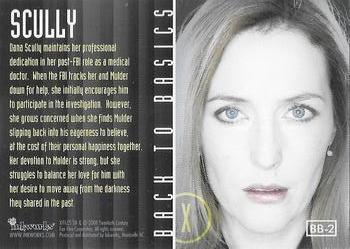 2008 Inkworks X-Files I Want to Believe - Back To Basics #BB-2 Scully Back