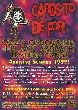 1999 Cornerstone Ozzy Osbourne & Black Sabbath #P1 Ozzy Osbourne Back