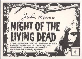 1988 Imagine Night of the Living Dead (Green Border) #8 Bill Is Alive Back