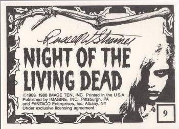 1988 Imagine Night of the Living Dead (Green Border) #9 Bill Close Up Back