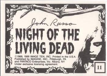 1988 Imagine Night of the Living Dead (Green Border) #11 Barbara Close Up Back