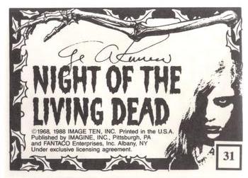 1988 Imagine Night of the Living Dead (Green Border) #31 News Reporter Back