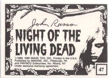 1988 Imagine Night of the Living Dead (Green Border) #47 No Card Issued Back