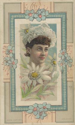 1888 W. Duke, Sons & Co. Fairest Flowers in the World (N106) #NNO Edelweiss / Sadie Martinot Front