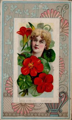 1888 W. Duke, Sons & Co. Fairest Flowers in the World (N106) #NNO Nasturtium / Jennie Satterlee Front