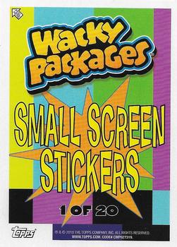 2018 Topps Wacky Packages Go to the Movies - Small Screen Stickers #1 Go Bums Back